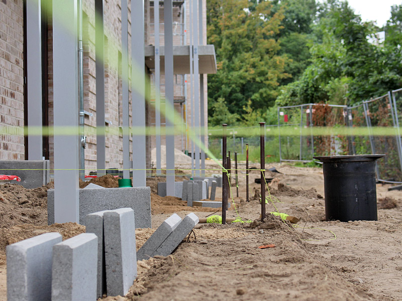 Pflasterarbeiten im Neubaugebiet Karlshof | Meykopff