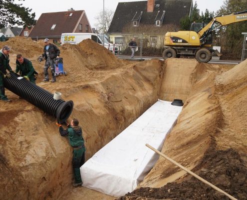 Regenwassernutzung Versickerung mit Rigolen | Meykopff
