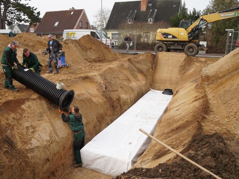 Regenwassernutzung Versickerung mit Rigolen Meykopff